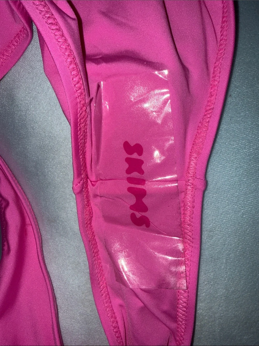 SKIMS Hot Pink Cutout One-Piece Swimsuit